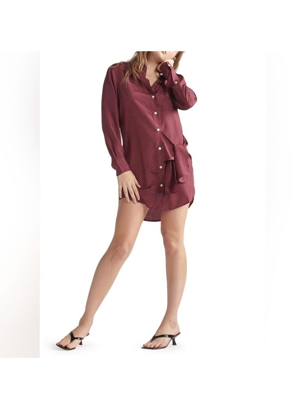 Thakoon Silk Polka Dot Button-Up Dress Size S BNWT